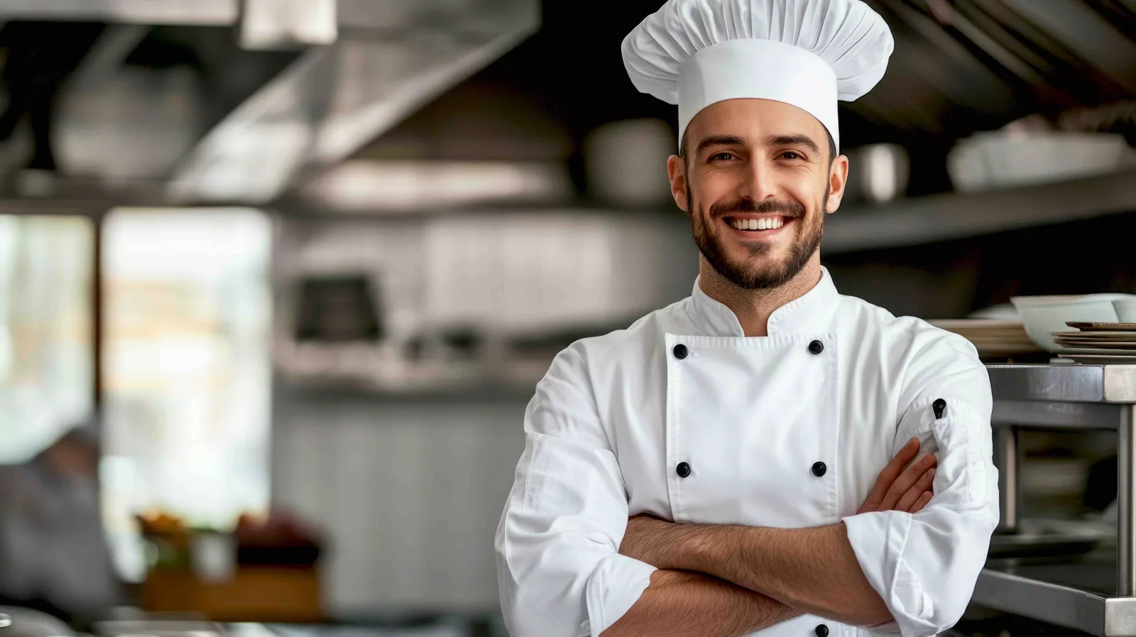 Un chef de cuisine dans son établissement